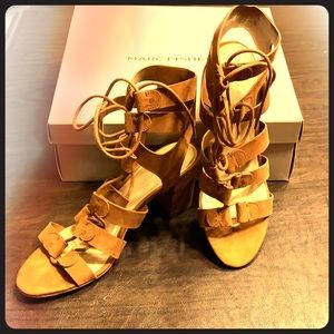 Marc Fisher “Patsey” suede sandals Sz 8.5 M